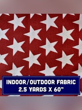 Patriotic Indoor/Outdoor Fabric (2.5 yards x 60”)